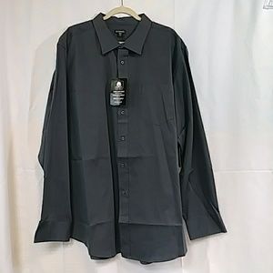 NWT George Button Up Grey Dress Shirt 3XL